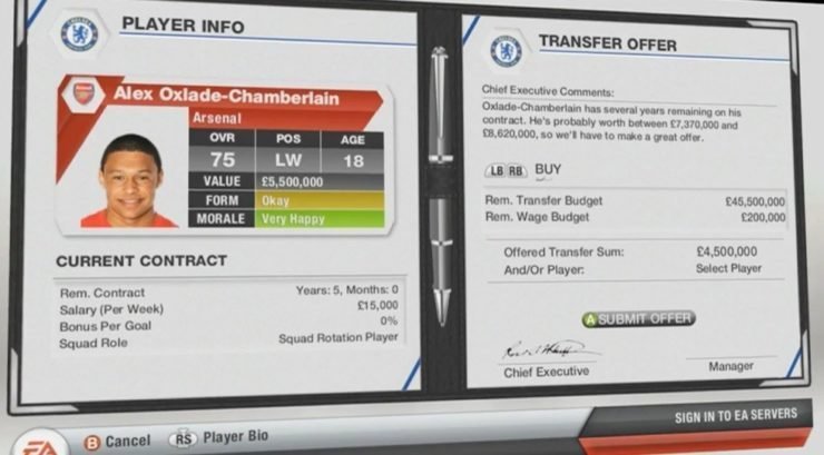 FIFA 13 Transfersystem im Karrieremodus