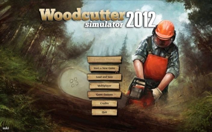 Holzfäller Simulator 2012 - Startbildschirm