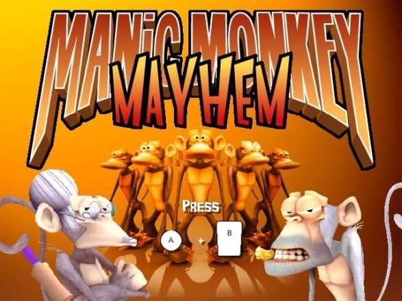 Manic Monkey Mayhem - Startbildschirm