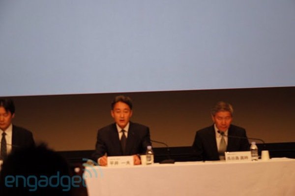 Kazuo Hirai auf der Sony Pressekonferenz zum PSN-Hack, Foto: engadget