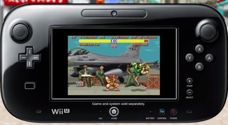 Street Fighter 2: The World Warrior auf dem Wii U Gamepad